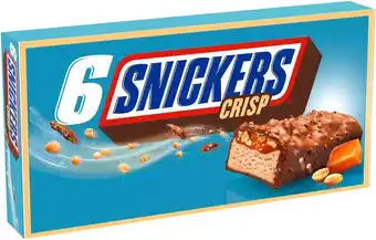 Match Snickers crisp barres glacées offre