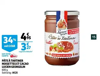 Pâte à tartiner noisettes et cacao lucien georgelin