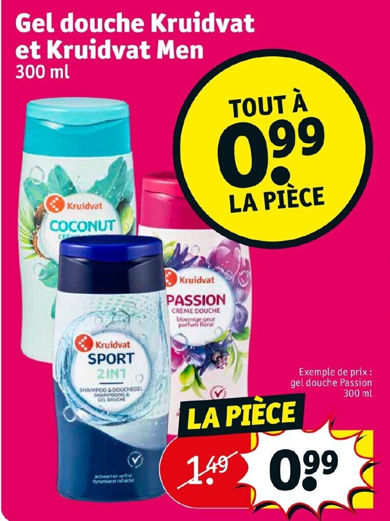 Promo Gel douche kruidvat et kruidvat men chez Kruidvat