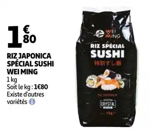Auchan Riz japonia spécial sushi wei ming offre