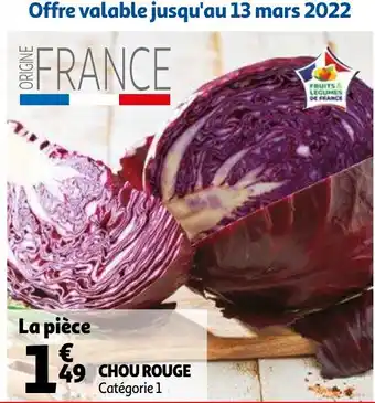 Auchan Chou rouge offre