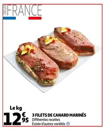 Auchan 3 Filets de canard marinés offre