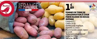 Auchan Pommes de terre de consommation à chair offre