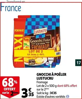 Auchan Gnocchi à poêler Lustucru offre
