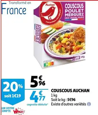 Auchan Couscous Auchan offre