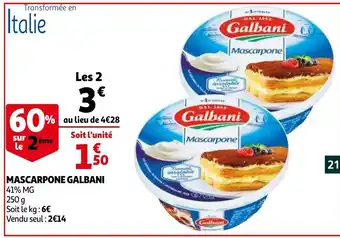 Auchan Mascarpone Galbani offre