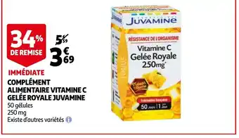 Auchan Complément Alimentaire Vitamine C Gelée Royale Juvamine offre