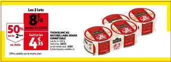 Auchan Thon blanc au naturel Label Rouge Connétable offre