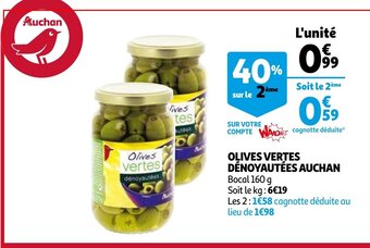 Auchan Olives vertes dénoyautées Auchan offre