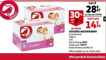 Auchan Couches Auchan Baby offre
