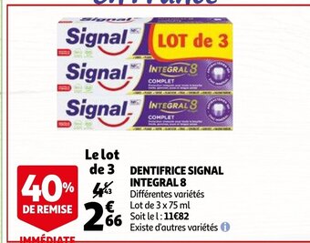 Auchan Dentifrice Signal offre