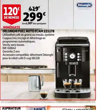 Auchan Delonghi Full Auto Ecam 22117B offre