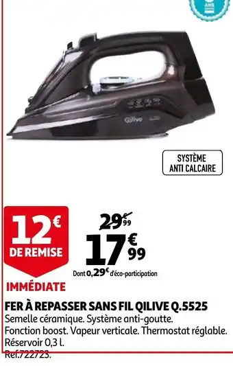 Auchan Fer à Repasser Sans Fil Qilive Q-5525 offre