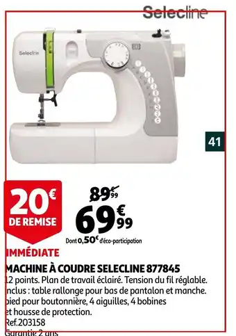 Auchan Machine à Coudre Selecline 877845 offre