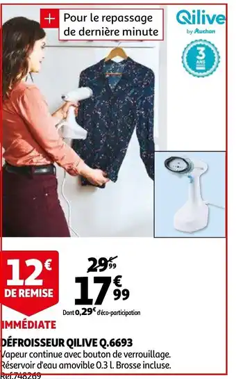Auchan Défroisseur Qilive Q-6693 offre