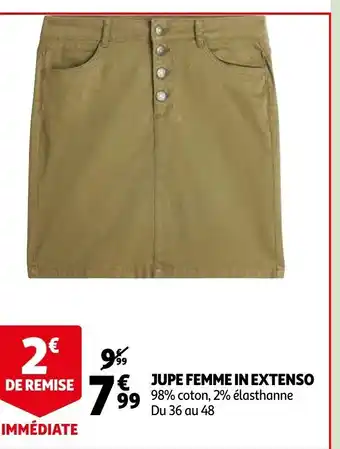 Auchan Jupe Femme In Extenso offre