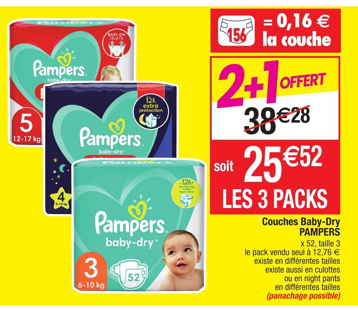 Promo Couches BabyDry chez Migros