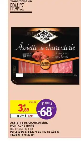 Intermarché Assiette De Charcuterie Montagne Noire offre