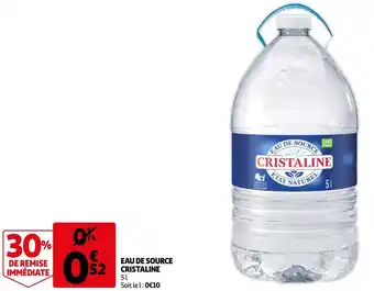 Auchan Cristaline eau de source offre