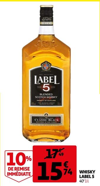 Auchan Label 5 whisky offre