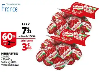 Auchan Babybel mini babybel offre