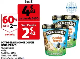 Auchan Ben&jerry's pot de glace cookie dough offre