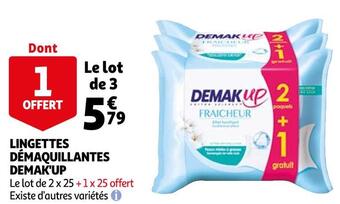 Auchan Demak'up lingettes démaquillantes offre