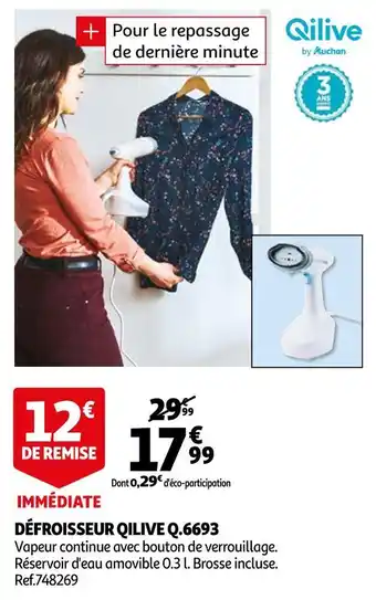 Auchan Qilive défroisseur q.6693 offre