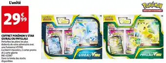 Auchan Coffret pokémon v star givrali ou phyllali offre