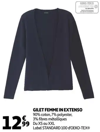 Auchan In extenso gilet femme offre