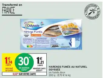 Intermarché Harengs Fumés Au Naturel Odyssée offre