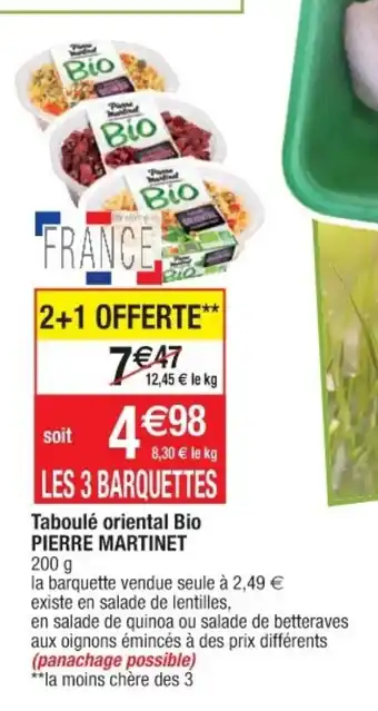 Cora x Carrefour Taboulé Oriental Bio Pierre Martinet offre