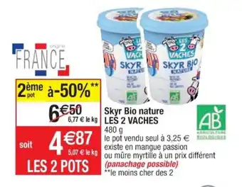 Skyr Bio Nature Les 2 Vaches