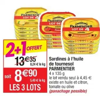 Cora x Carrefour Sardines å L'Huile De Tournesol Parmentier offre