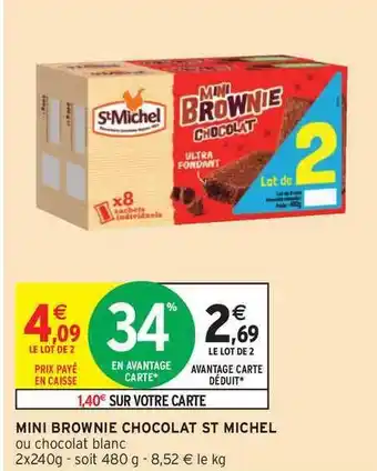 Intermarché Mini Brownie Chocolat St Michel offre