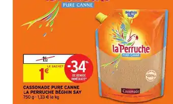 Intermarché Cassonade Pure Canne La Perruche Béghin Say offre