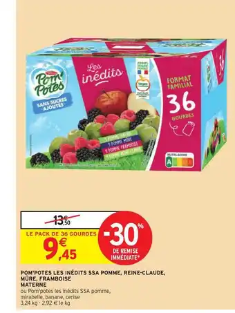 Intermarché Pom'potes Les Inédits Ssa Pomme, Reine-claude, Mûre, Framboise Materne offre