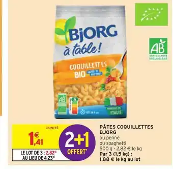 Intermarché Pâtes Coquillettes Bjorg offre