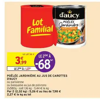 Intermarché Poêlée Jardinière Au Jus De Carottes D'aucy offre