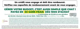 Feu Vert Feu vert bon plan : payez en 3x sans frais dès 100€ d’achat offre