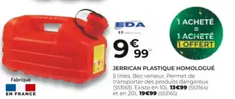 Feu Vert Jerrican plastique homologué offre