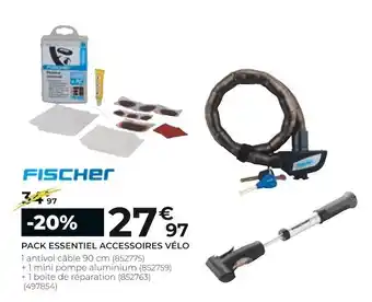 Feu Vert Fischer pack essentiel accessoires vélo offre