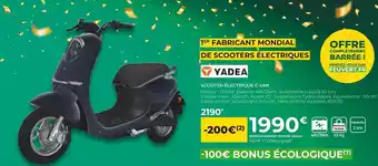 Feu Vert Yadea scooter électrique c-umi offre