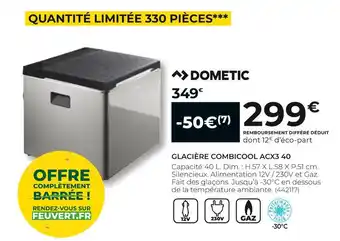 Feu Vert Dometic glacière combicool acx3 40 offre