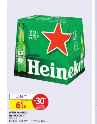 Intermarché Bière Blonde Heineken offre