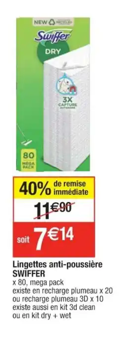 Cora x Carrefour Lingettes anti-poussière SWIFFER offre