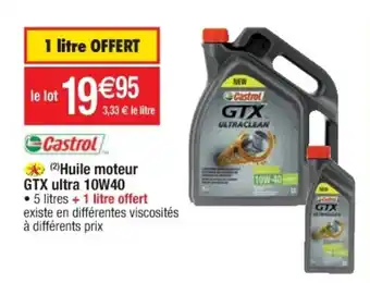 Cora x Carrefour Huile moteur GTX ultra 10W40 offre
