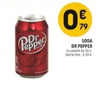 Supeco Soda dr pepper offre