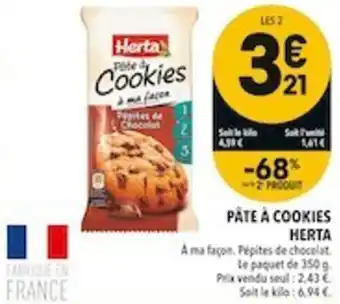 Supeco Pâte à cookies herta offre