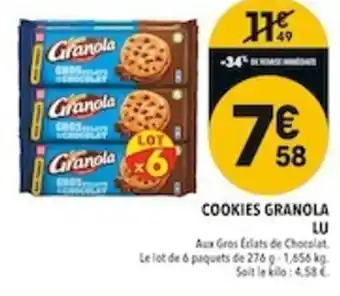 Supeco Cookies granola lu offre